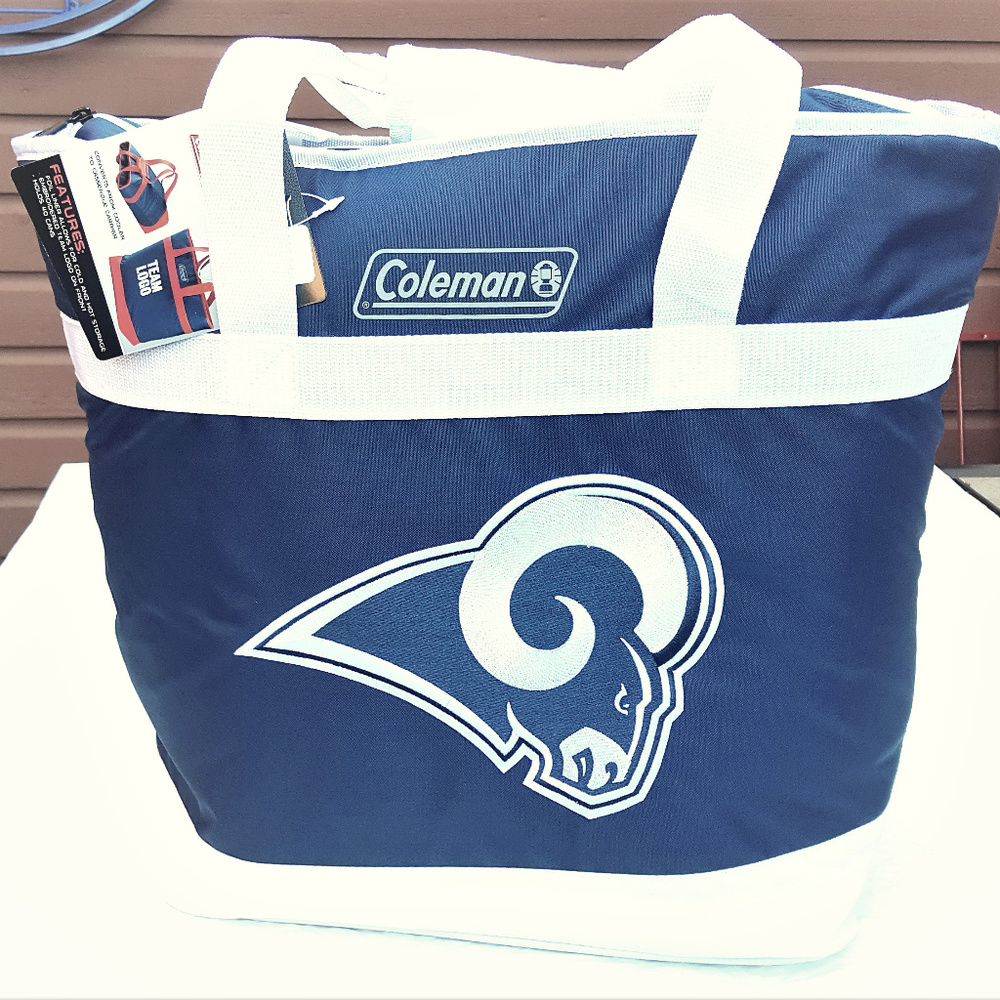 LOS ANGELES RAMS COOLER TOTE BAG XL HOLDS 40 CANS NEW